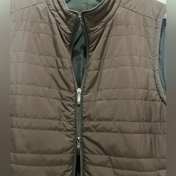 Robert Barakett Unisex Brown Quilted Vest sleeveless Jacket size medium - Picture 3 of 8